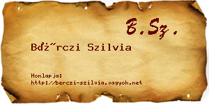 Bérczi Szilvia névjegykártya